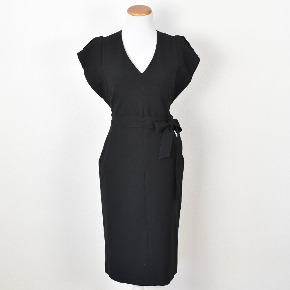 Eliza J Flutter Sleeve Sheath Midi Dress - 2 - Picture 1 of 9